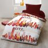 Parure de couette microfibre City Life 140x200 cm