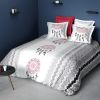 Parure de couette 100% Coton 57 fils 220x240 cm Attrape Reve Rouge