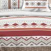 Housse de couette Coton Maya Rouge et taie d'oreiller