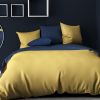 Parure de couette 220x240 100% Coton 57 fils Bleu/Jaune