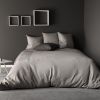 Parure de couette 220x240 cm 100% Coton 57 fils Fukuoka Gris