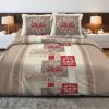 Parure de couette 240x260 cm 100% Coton 57 fils Mountain Rouge