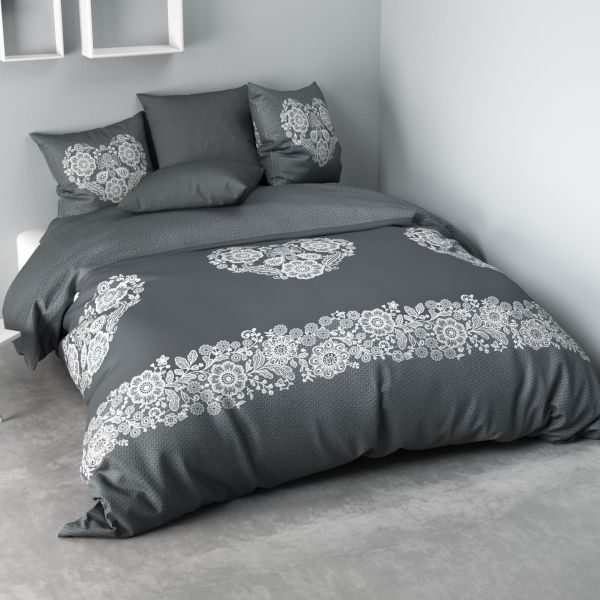 Parure de couette 240x260 cm 100% Coton 57 fils Romance