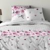 Parure de couette 220x240 cm 100% Coton 57 fils Rose 1