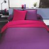 Parure de couette 140x200 cm 100% Coton 57 fils Violine Fushia