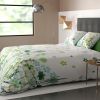 Housse de couette et taie d'oreiller coton Fourgeres Vert