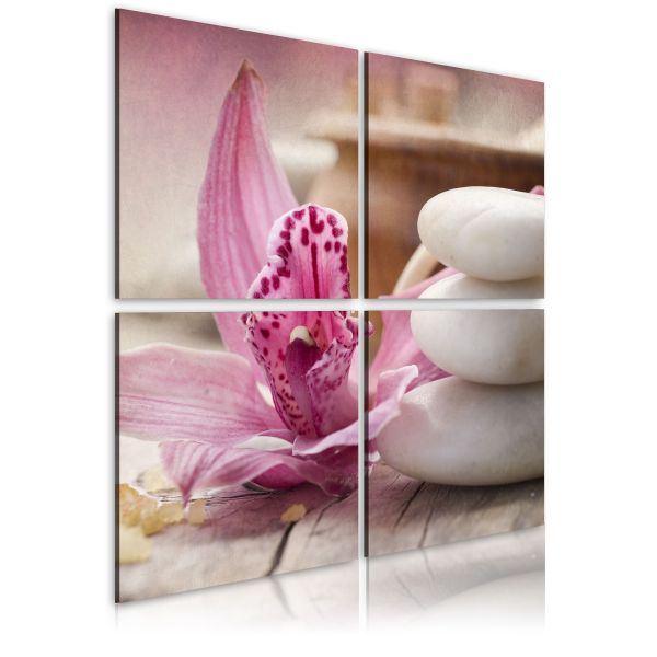 Tableau Fleurs Orchidée et zen