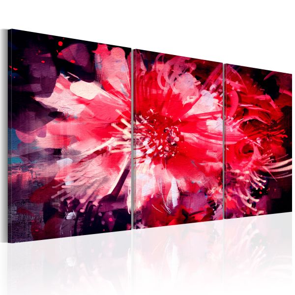 Tableau Fleurs Crimson Flowers