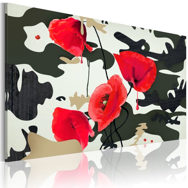 Tableau Fleurs Peinture de guerre