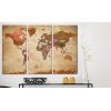 Tableau Cartes du monde Maps: Brown Elegance