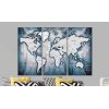 Tableau Cartes du monde World Map: Ink Triptych