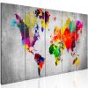 Tableau Cartes du monde World on Concrete