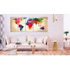 Tableau Cartes du monde Bright Continents