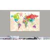 Tableau Cartes du monde Colourful Land