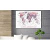 Tableau Cartes du monde Pink Frontiers