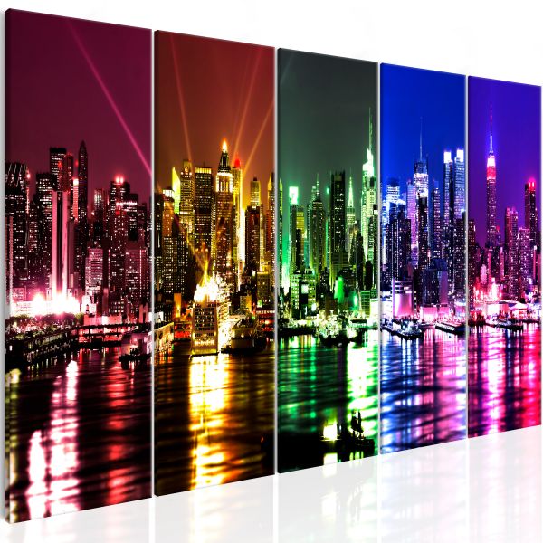 Tableau Villes Rainbow New York (5 Parts) Narrow