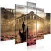 Tableau Villes Magic Venice (5 Parts) Wide Orange