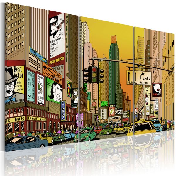 Tableau Villes Cartoon NYC