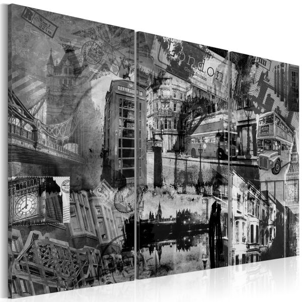 Tableau Villes L'essence de Londres - triptyque