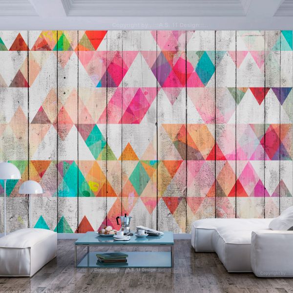 Papier peint intissé Fonds et Dessins Rainbow Triangles