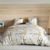 Housse de couette 220x240 cm + 2 taies d'oreiller 65x65 cm Coton Kahana