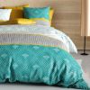 Housse de couette 200x200 cm + 2 taies d'oreiller 63x63 cm 100% Coton 57 fils Aurah