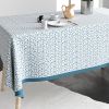 Nappe rectangulaire anti tache 140x300 cm Coton Fleurs Des Champs Bleu