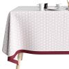 Nappe rectangulaire anti tache 140x300 cm Coton Barba Prune