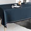 Nappe rectangulaire anti tache 140x200 cm Coton Chambray Bleu