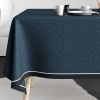 Nappe rectangulaire anti tache 140x250 cm Coton Chambray Bleu