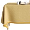 Nappe rectangulaire anti tache 140x200 cm Coton Chambray Or