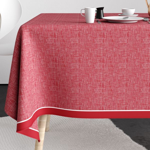 Nappe rectangulaire anti tache 140x250 cm Coton Chambray Tango