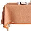 Nappe rectangulaire anti tache 140x200 cm Coton Chambray Terracotta