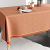 Nappe rectangulaire anti tache 140x250 cm Coton Chambray Terracotta