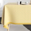 Nappe rectangulaire anti tache 140x250 cm Coton Chevron Or