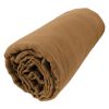 Drap housse 140x190 cm en Gaze de coton Camel