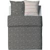 Parure de lit housse de couette avec taies d'oreiller 100% Coton 57 fils Himba Black