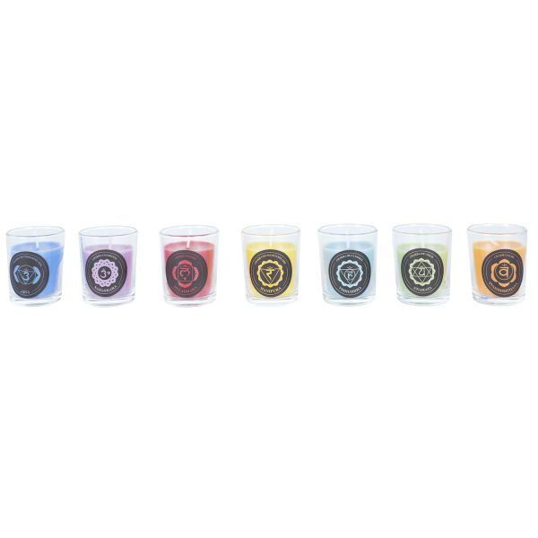 Coffret cadeau 7 bougies parfumées Chakra