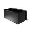 Coffre de rangement banc pliable lisse Noir