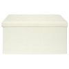 Coffre de rangement banc pliable Eleonor Beige