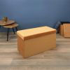 Coffre de rangement banc pliable Rétro Jaune