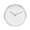 Horloge Ronde 30.5 cm blanche cuivrée