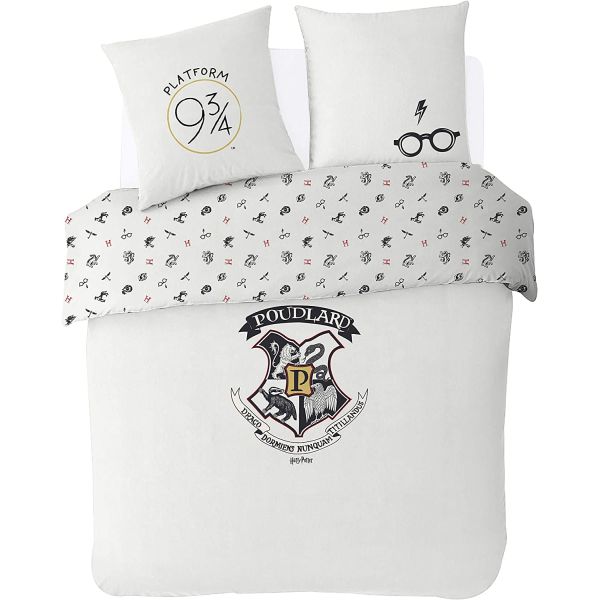 Parure de lit Harry Potter Poudlard 100% coton 200x200 cm