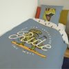 Parure de lit Dinosaure Bleu coton 140x200 cm