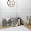 Coffre de rangement banc pliable Patchwork gris