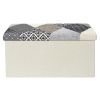 Coffre de rangement banc pliable Patchwork gris