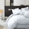 Housse de couette 240x260 cm Percale de Coton Blanc Nuage