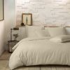 Housse de couette 240x260 cm Percale de Coton Ecru Naturel