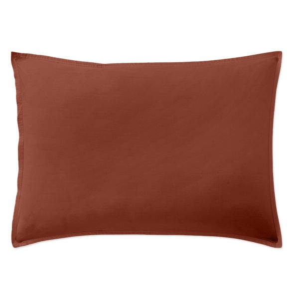 Taie d’oreiller 50x70 cm Percale de Coton Terracotta