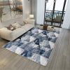 Tapis de salon 80x150 cm Polyester Bambou Bleu